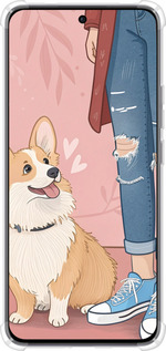 Силикон с усиленными углами чехол Корги 3 для Oppo Reno12 5G - 6707sp-3742 изображение 