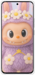 Силикон с усиленными углами чехол Лабубу 1 для Oppo Reno12 5G - 6709sp-3742 изображение 