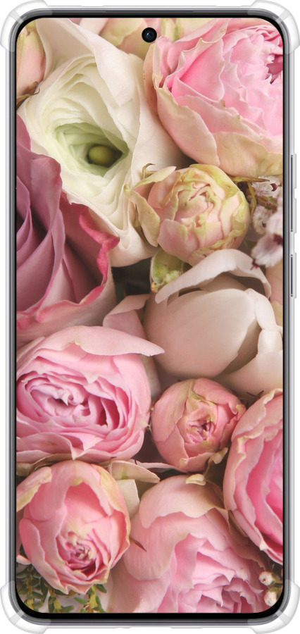 Силикон с усиленными углами чехол Розы v2 для Oppo Reno12 5G - 2320sp-3742 изображение 