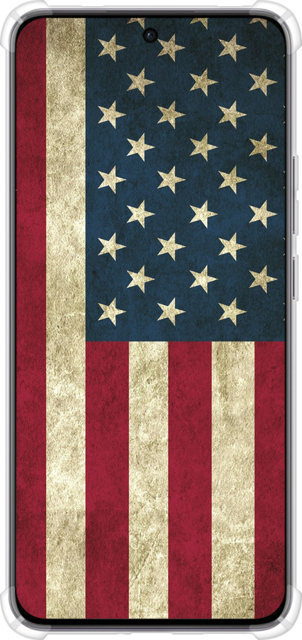 Силикон с усиленными углами чехол Флаг США для Oppo Reno12 5G - 395sp-3742 изображение 
