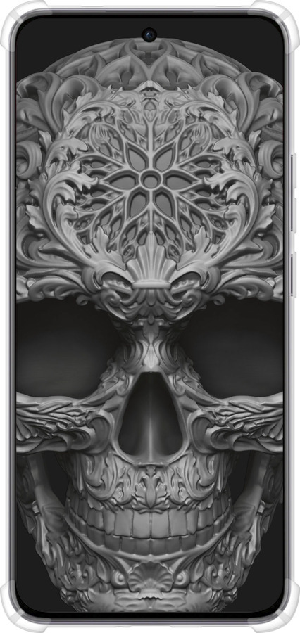 Силикон с усиленными углами чехол skull-ornament для Oppo Reno12 5G - 4101sp-3742 изображение 