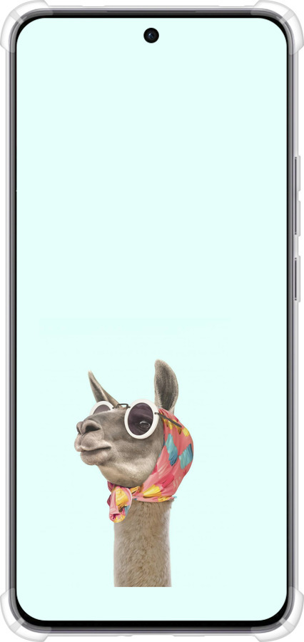 Силикон с усиленными углами чехол Модная лама для Oppo Reno12 5G - 4479sp-3742 изображение 
