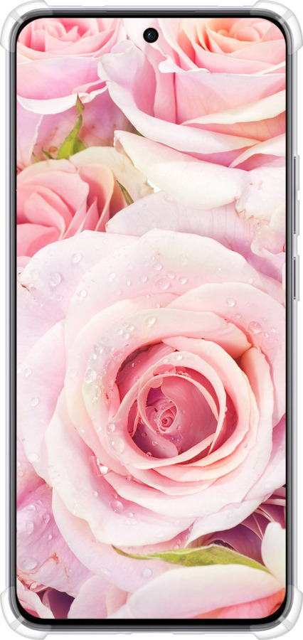 Силикон с усиленными углами чехол Розы для Oppo Reno12 5G - 525sp-3742 изображение 