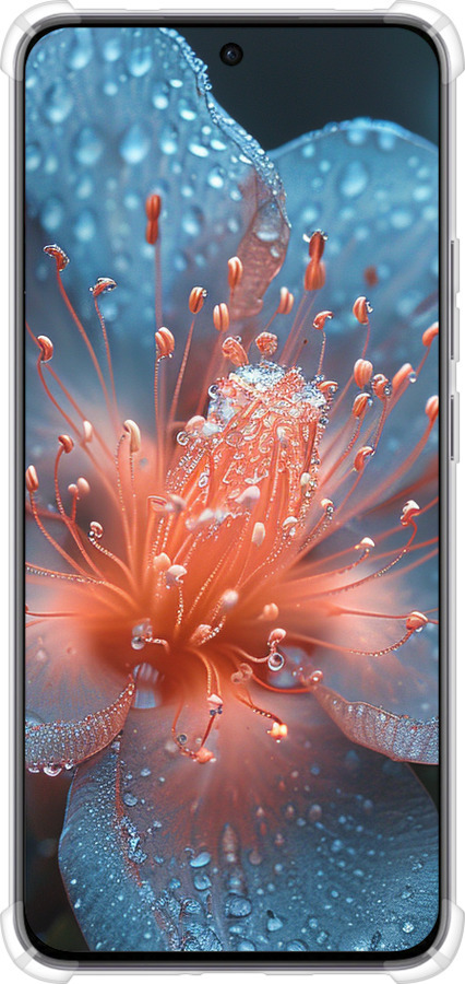 Силикон с усиленными углами чехол Роса на цветке для Oppo Reno12 5G - 6039sp-3742 изображение 