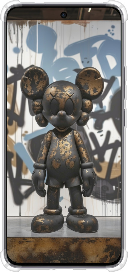 Силикон с усиленными углами чехол Bronze kaws v2 для Oppo Reno12 5G - 6098sp-3742 изображение 