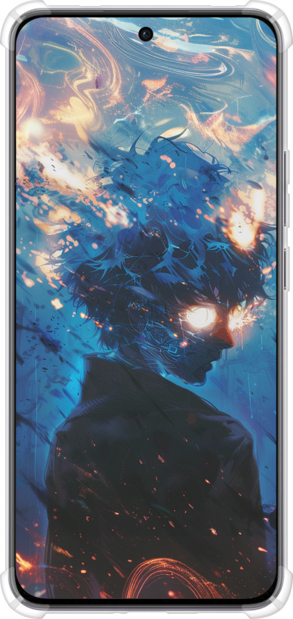 Силикон с усиленными углами чехол Сатору Годжо для Oppo Reno12 5G - 6129sp-3742 изображение 
