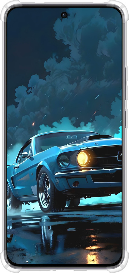 Силикон с усиленными углами чехол Форд мустанг для Oppo Reno12 5G - 6374sp-3742 изображение 