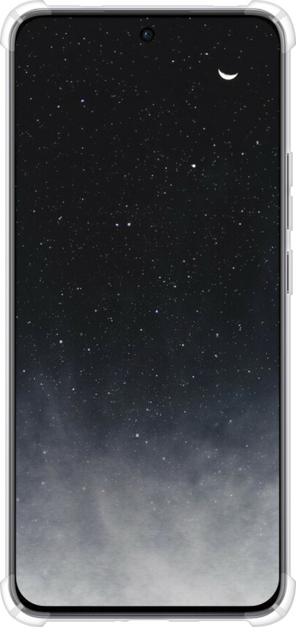 Силикон с усиленными углами чехол Сині хмари, Синій місяць для Oppo Reno12 5G - 6396sp-3742 изображение 