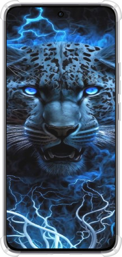Силикон с усиленными углами чехол Ледяной леопард для Oppo Reno12 5G - 6460sp-3742 изображение 