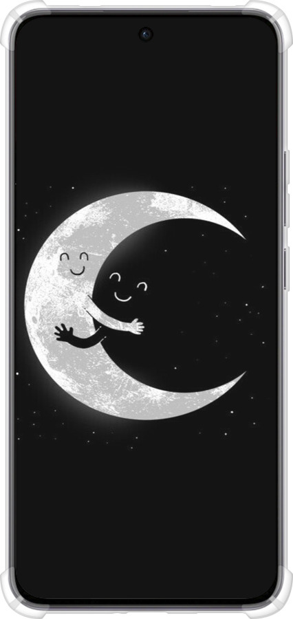 Силикон с усиленными углами чехол Лунные объятия для Oppo Reno12 5G - 6508sp-3742 изображение 