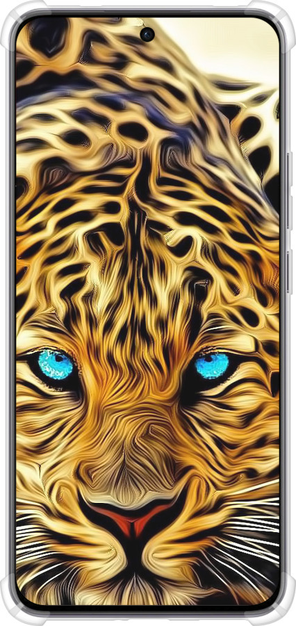 Силикон с усиленными углами чехол Леопард для Oppo Reno12 5G - 6611sp-3742 изображение 