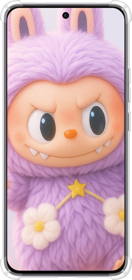 Силіконовий протиударний с посиленими кутами чехол Лабубу для Oppo Reno12 5G - 6708sp-3742 изображение 