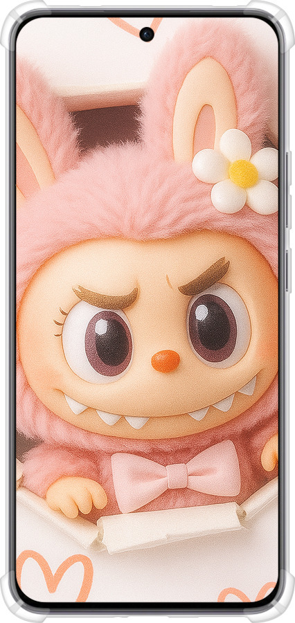 Силикон с усиленными углами чехол Лабубу 2 для Oppo Reno12 5G - 6710sp-3742 изображение 