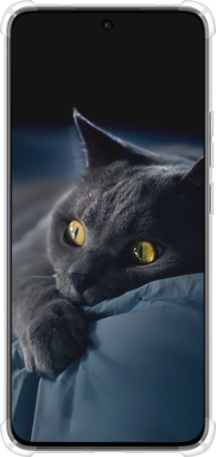 Силіконовий протиударний с посиленими кутами чехол Димчастий кіт для Oppo Reno12 5G - 825sp-3742 изображение 