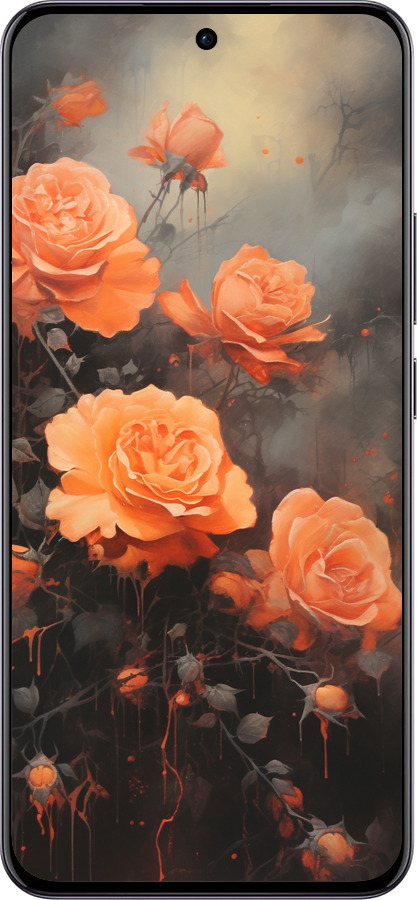 Силіконовий чехол Оранжеві троянди для Oppo Reno12 5G - 5944u-3742 изображение 