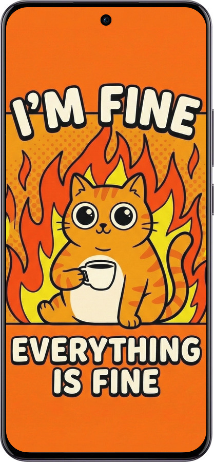 Силіконовий чехол Funny Cat для Oppo Reno12 5G - 6786u-3742 изображение 