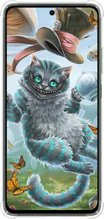Силикон с усиленными углами чехол Чеширский кот 2 для Oppo Reno12 FS - 3993sp-3867 изображение 