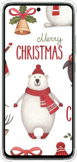 Силикон с усиленными углами чехол Merry Christmas для Oppo Reno12 FS - 4106sp-3867 изображение 