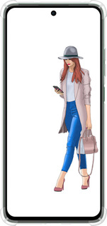 Силикон с усиленными углами чехол Девушка 1 для Oppo Reno12 FS - 4751sp-3867 изображение 