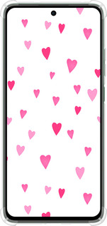 Силикон с усиленными углами чехол Сердечки 2 для Oppo Reno12 FS - 4763sp-3867 изображение 