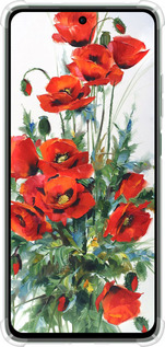 Силикон с усиленными углами чехол Маки для Oppo Reno12 FS - 523sp-3867 изображение 