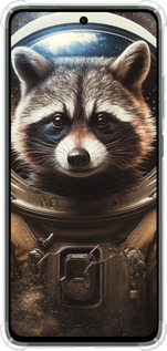 Силикон с усиленными углами чехол Raccoon austronaut для Oppo Reno12 FS - 5581sp-3867 изображение 