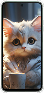 Силикон с усиленными углами чехол White cat для Oppo Reno12 FS - 5646sp-3867 изображение 