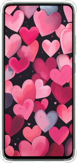 Силикон с усиленными углами чехол Сердечки 4 для Oppo Reno12 FS - 5662sp-3867 изображение 