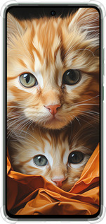 Силикон с усиленными углами чехол Котики 2 для Oppo Reno12 FS - 5664sp-3867 изображение 