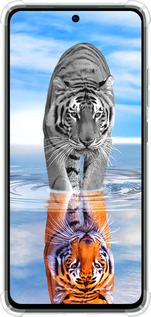 Силикон с усиленными углами чехол Тигр для Oppo Reno12 FS - 6016sp-3867 изображение 