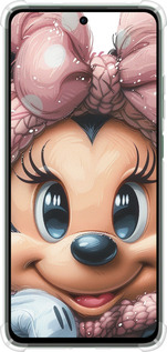 Силикон с усиленными углами чехол Минни Маус с бантиком для Oppo Reno12 FS - 6055sp-3867 изображение 