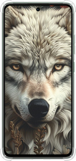 Силикон с усиленными углами чехол Волчий взгляд для Oppo Reno12 FS - 6066sp-3867 изображение 