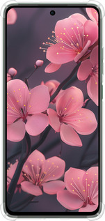 Силикон с усиленными углами чехол Пурпурная сакура для Oppo Reno12 FS - 6075sp-3867 изображение 