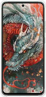 Силикон с усиленными углами чехол Стихия огня для Oppo Reno12 FS - 6101sp-3867 изображение 