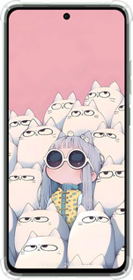 Силикон с усиленными углами чехол Малышка с котами для Oppo Reno12 FS - 6295sp-3867 изображение 