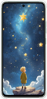 Силикон с усиленными углами чехол Маленький принц для Oppo Reno12 FS - 6326sp-3867 изображение 