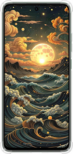 Силикон с усиленными углами чехол Арт волны для Oppo Reno12 FS - 6332sp-3867 изображение 