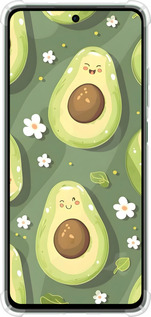 Силикон с усиленными углами чехол Авокадо для Oppo Reno12 FS - 6380sp-3867 изображение 