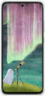 Силикон с усиленными углами чехол Привидение и звезды для Oppo Reno12 FS - 6443sp-3867 изображение 