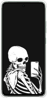 Силикон с усиленными углами чехол Скелет делает Selfie для Oppo Reno12 FS - 6535sp-3867 изображение 