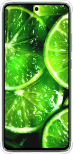 Силикон с усиленными углами чехол Зелёные дольки лимона для Oppo Reno12 FS - 852sp-3867 изображение 