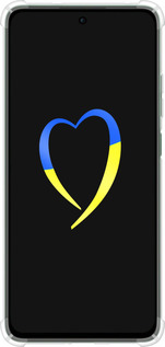 Силикон с усиленными углами чехол Жёлто-голубое сердце для Oppo Reno12 FS - 885sp-3867 изображение 