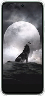 Силикон с усиленными углами чехол Воющий волк для Oppo Reno12 FS - 934sp-3867 изображение 