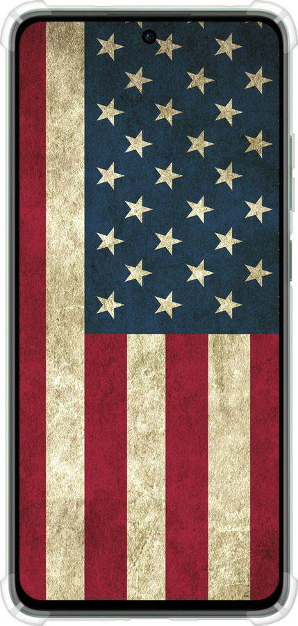 Силикон с усиленными углами чехол Флаг США для Oppo Reno12 FS - 395sp-3867 изображение 