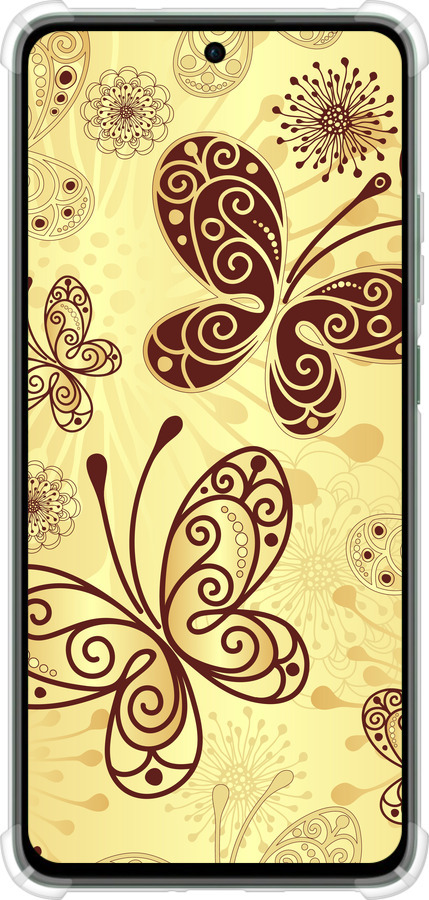 Силикон с усиленными углами чехол Красивые бабочки для Oppo Reno12 FS - 4170sp-3867 изображение 
