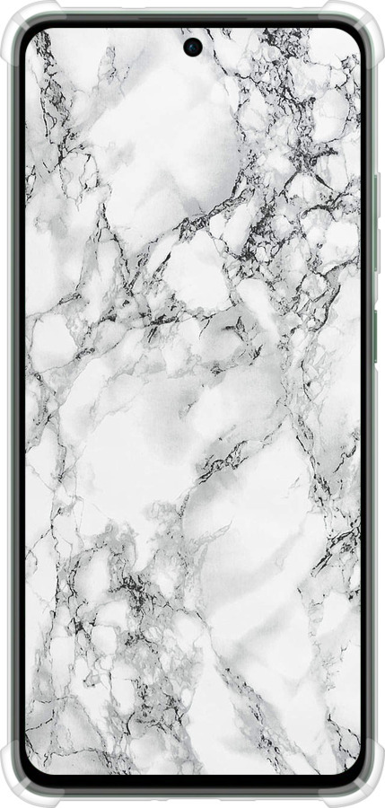 Силикон с усиленными углами чехол Мрамор белый для Oppo Reno12 FS - 4480sp-3867 изображение 