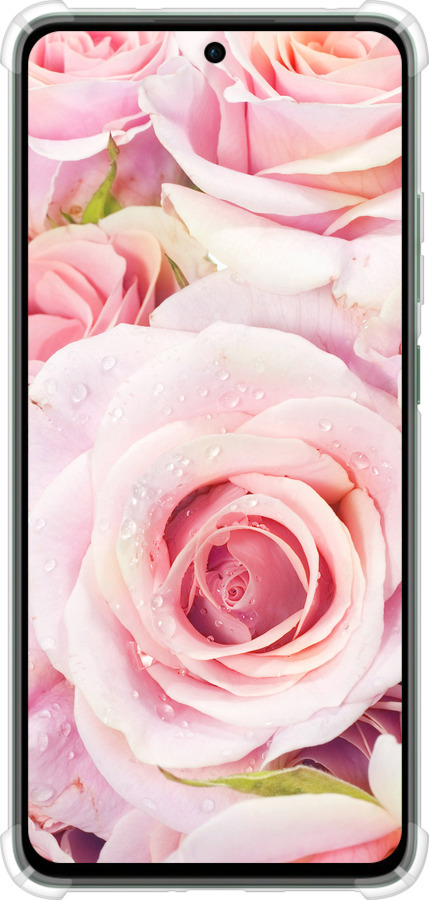 Силикон с усиленными углами чехол Розы для Oppo Reno12 FS - 525sp-3867 изображение 
