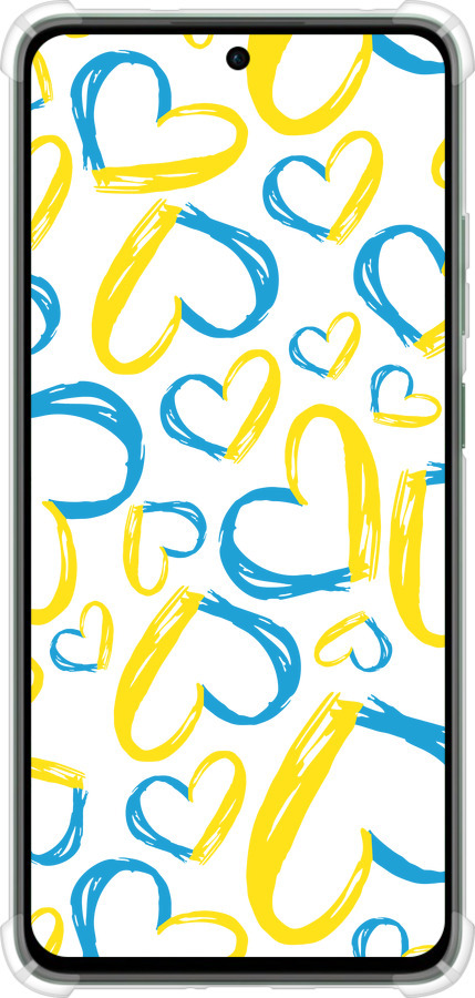 Силикон с усиленными углами чехол Сердца UA для Oppo Reno12 FS - 5292sp-3867 изображение 