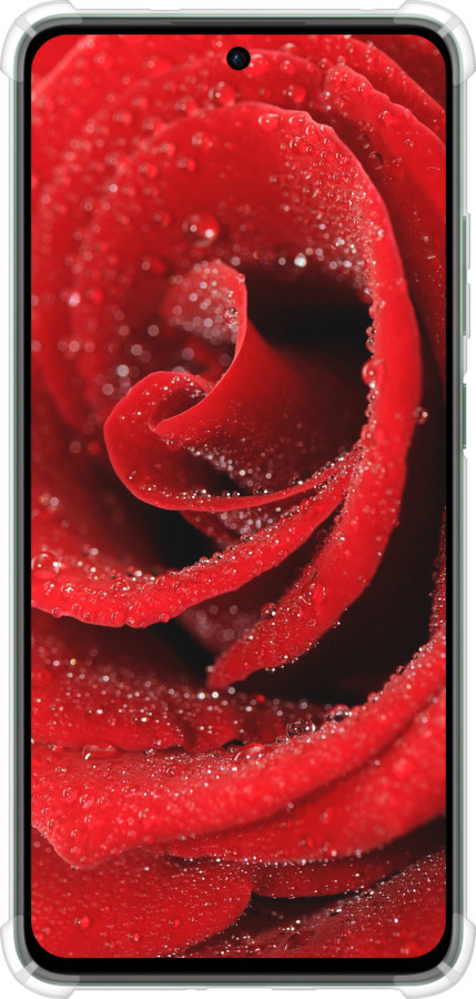 Силикон с усиленными углами чехол Красная роза для Oppo Reno12 FS - 529sp-3867 изображение 