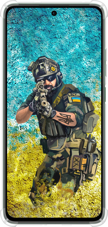 Силикон с усиленными углами чехол Воин ЗСУ для Oppo Reno12 FS - 5311sp-3867 изображение 